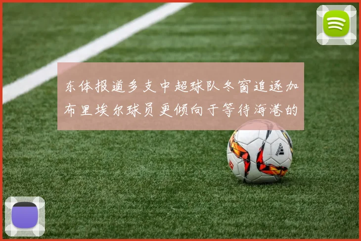 东体报道多支中超球队冬窗追逐加布里埃尔球员更倾向于等待海港的机会